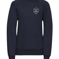 Sweat-shirt col rond bleu pour enfant (Marque Russel)