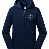 Sweat-shirt zippé à capuche bleu pour enfant (Marque Russel)