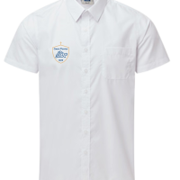 Chemise Garçon manches courtes blanche (Marque David Luke)